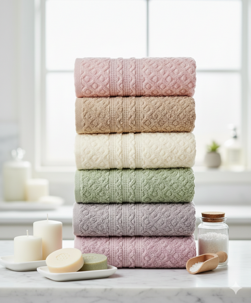 COOMFORT 6 LI RENKLİ HAVLU SETİ