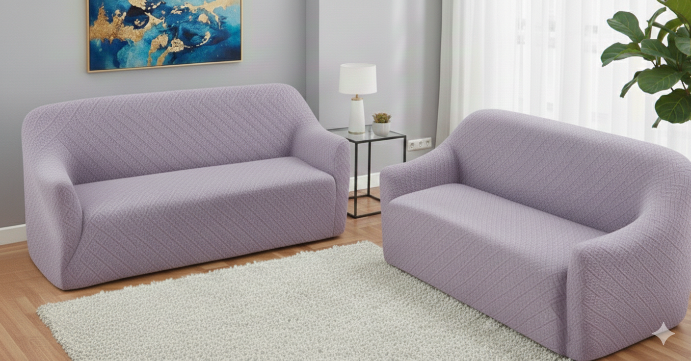 COOMFOR KOLTUK ÖRTÜSÜ HASIR LİLA  3+3