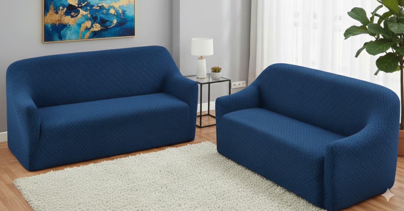 COOMFOR KOLTUK ÖRTÜSÜ HASIR MAVİ 3+3