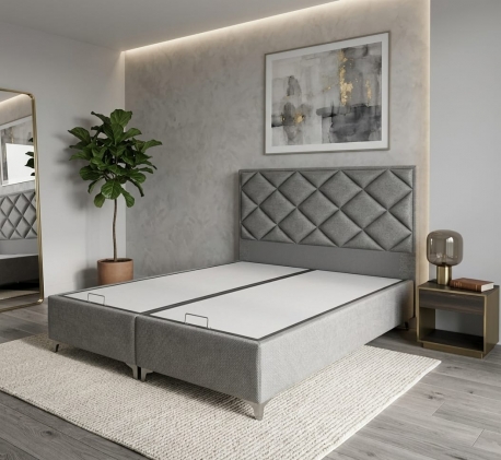 Shangai Tek Kişilik Antrasit Renk 90x190 Baza,Başlık Set